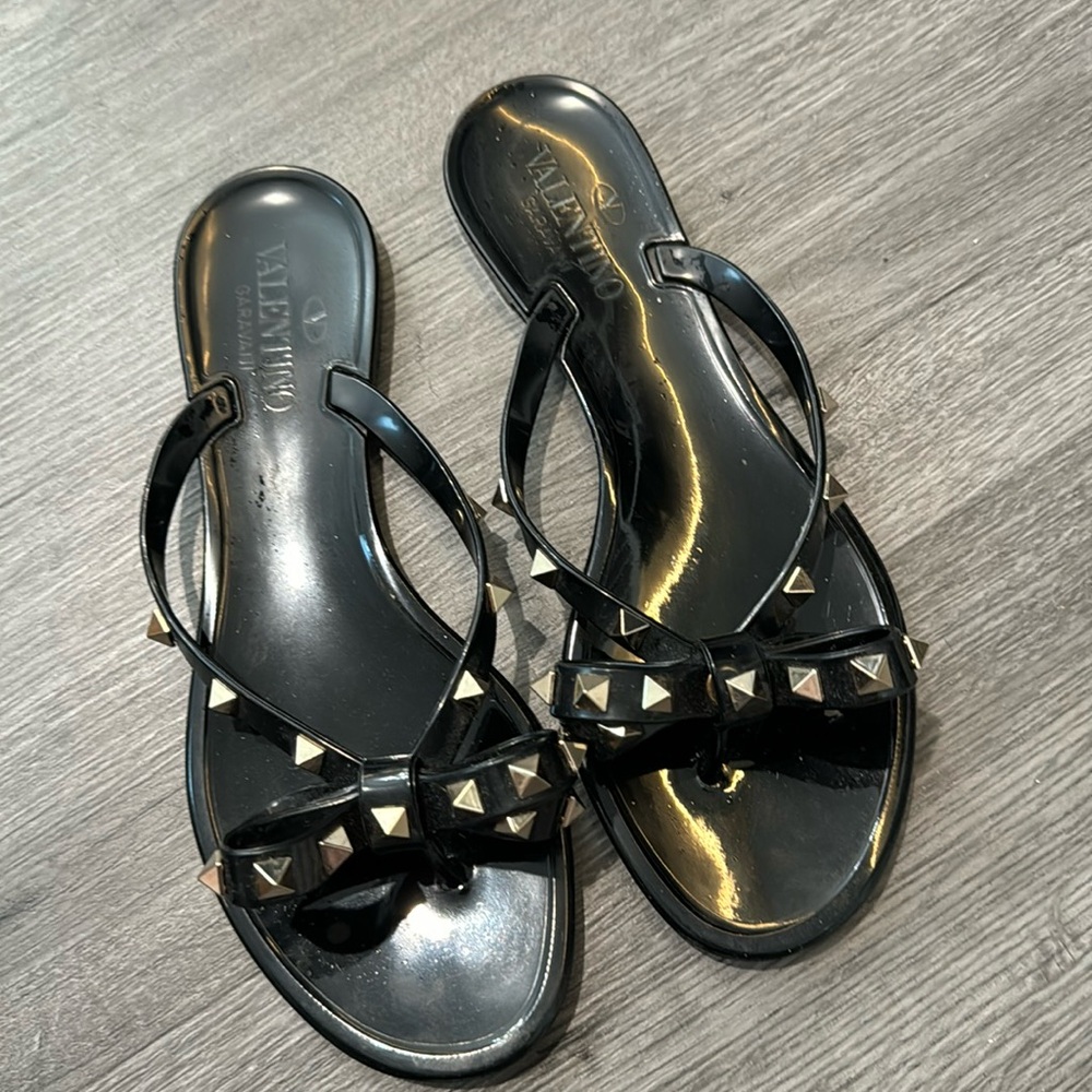 Valentino studded flip flops